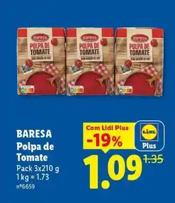 Lidl Baresa Polpa de Tomate promoção