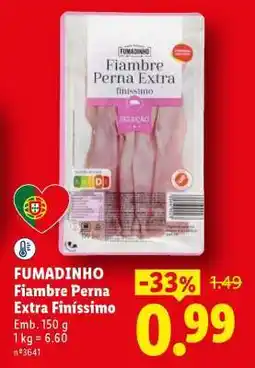Lidl Fumadinho Fiambre Perna Extra Finíssimo promoção