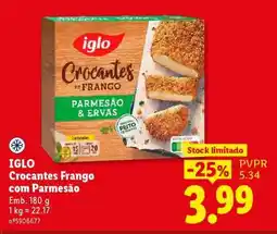Lidl IGLO Crocantes Frango com Parmesão promoção