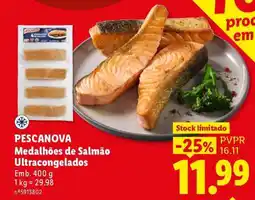 Lidl PESCANOVA Medalhões de Salmão Ultracongelados promoção