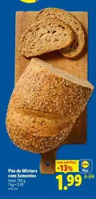 Lidl Pão de Mistura com Sementes promoção