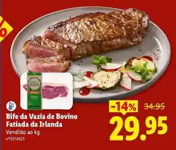 Lidl Bife da Vazia de Bovino Fatiada da Irlanda promoção