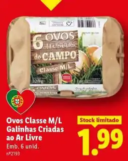 Lidl Ovos Classe M/L Galinhas Criadas ao Ar Livre promoção