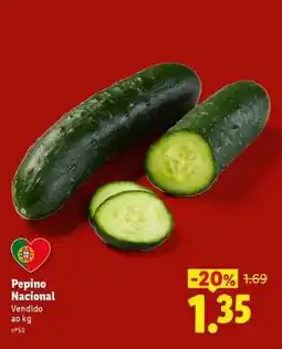 Lidl Pepino Nacional promoção