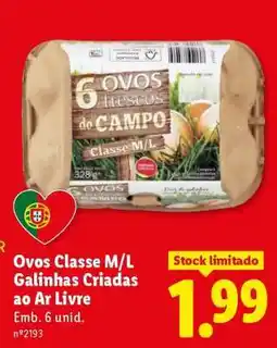 Lidl Ovos Classe M/L promoção