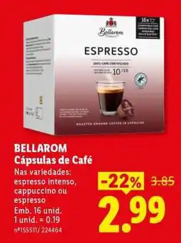 Lidl Bellarom Cápsulas de Café promoção
