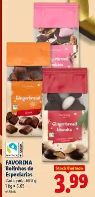 Lidl Favorina Bolinhos de Especiarias promoção
