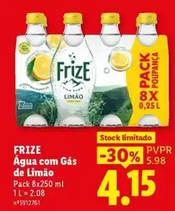 Lidl FrizE Água com Gás de Limão promoção