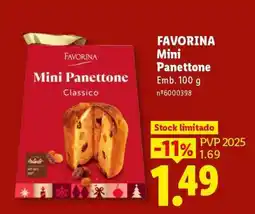 Lidl Favorina Mini Panettone promoção