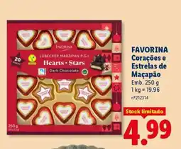 Lidl FAVORINA Corações e Estrelas de Maçapão promoção