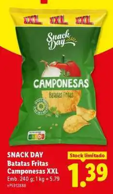 Lidl Snack Day Batatas Fritas Camponesas XXL promoção