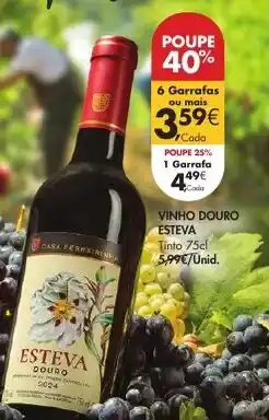 Pingo Doce Esteva Vinho Douro promoção