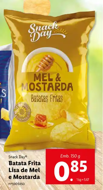 Lidl Snack Day Batata Frita Lisa de Mel e Mostarda 150g promoção