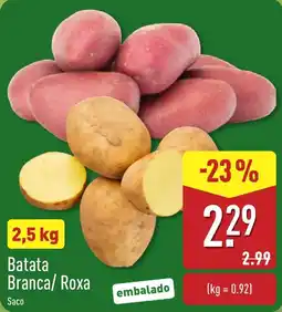 ALDI Batata Branca/ Roxa promoção