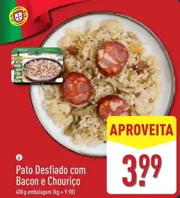 ALDI Pato Desfiado com Bacon e Chouriço promoção