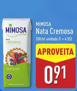 ALDI Mimosa nata cremosa promoção