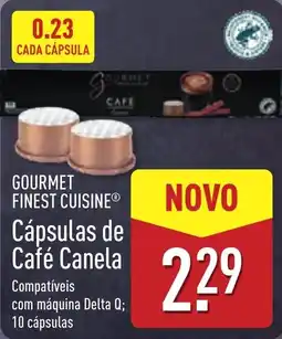 ALDI Gourmet finest cuisine cápsulas de café canela promoção