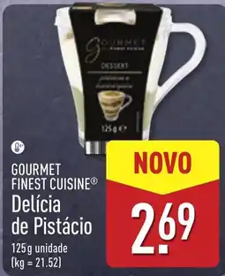 ALDI Gourmet finest cuisine delícia de pistácio promoção