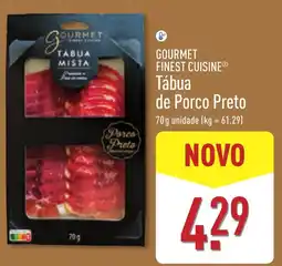 ALDI Gourmet finest cuisine tábua de porco preto promoção
