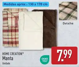 ALDI Home creation manta promoção