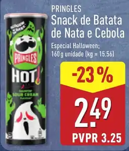 ALDI Pringles snack de batata de nata e cebola promoção