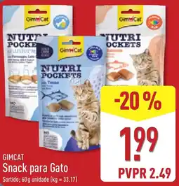 ALDI Gimcat snack para gato promoção