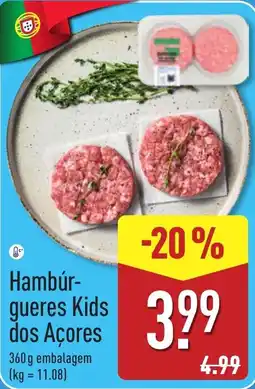 ALDI Hambúrgueres Kids dos Açores promoção