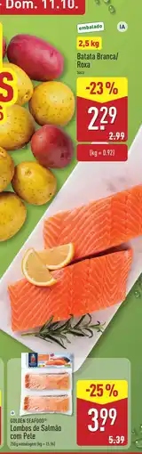 ALDI Golden Seafood Lombos de Salmão com Pele promoção