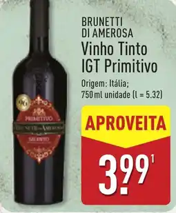 ALDI Brunetti di Amerosa Vinho Tinto IGT Primitivo promoção