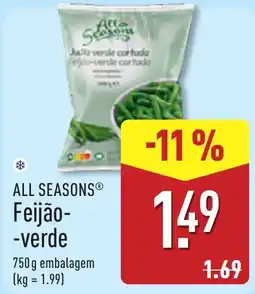 ALDI All seasons feijão-verde promoção