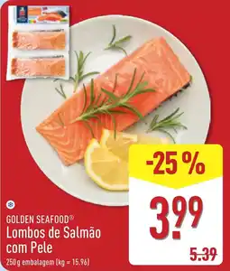 ALDI golden seafood lombos de salmão com pele promoção