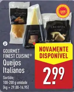 ALDI Gourmet finest cuisine Queijos Italianos promoção