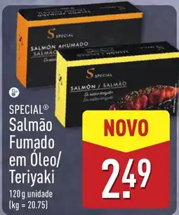 ALDI Special salmão fumado em óleo/teriyaki promoção