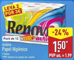 ALDI Renova papel higiênico promoção