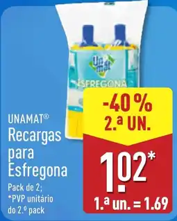ALDI Unamat recargas para esfregona promoção