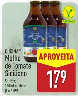 ALDI Cucina molho de tomate siciliano promoção