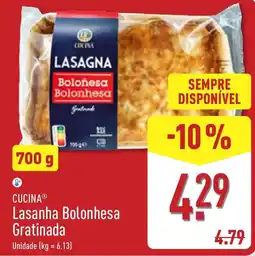 ALDI Cucina lasanha bolonhesa gratinada promoção