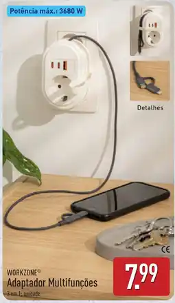 ALDI Workzone adaptador multifunções promoção