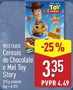 ALDI Weetabix Cereais de Chocolate e Mel Toy Story promoção