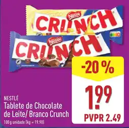 ALDI Nestlé Tablete de Chocolate de Leite/ Branco Crunch promoção