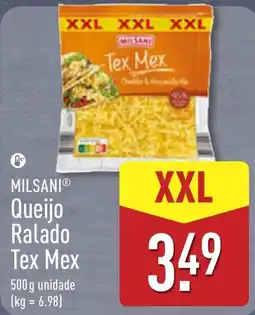 ALDI Milsani queijo ralado tex mex promoção