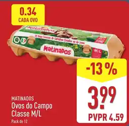 ALDI matinados ovos do campo classe m/l promoção