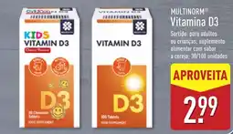 ALDI Multinorm vitamina d3 promoção
