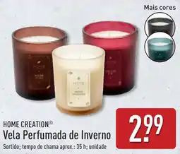 ALDI Home creation vela perfumada de inverno promoção