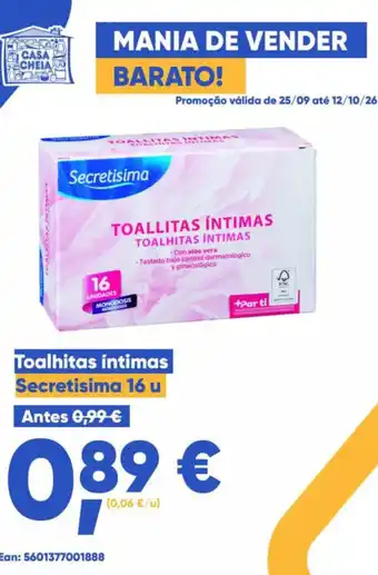 Toalhitas íntimas Secretisima 16 u