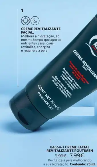 Creme facial revitalizante routimen