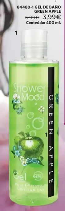 Shower Mood gel de baño green apple