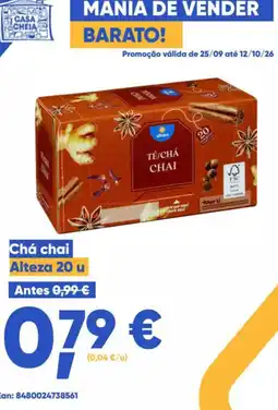 Casa Cheia Chá chai Alteza promoção