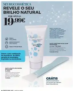 Cristian Lay Máscara facial glow neurosense promoção