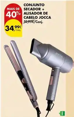 Pingo Doce Jocca - conjunto secador + alisador de cabelo promoção